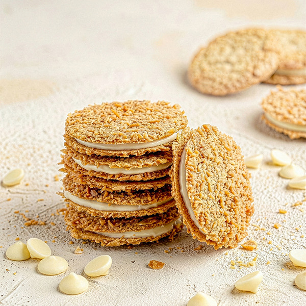 Glutensiz Beyaz Çikolata Kremalı Kurabiye